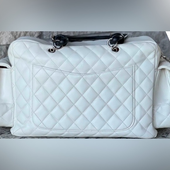 🥳New Years Sales Pricing!!CHANEL LIGNE REPORTER CAMBON WHITE QUILTED HANDBAG. - Picture 2 of 12